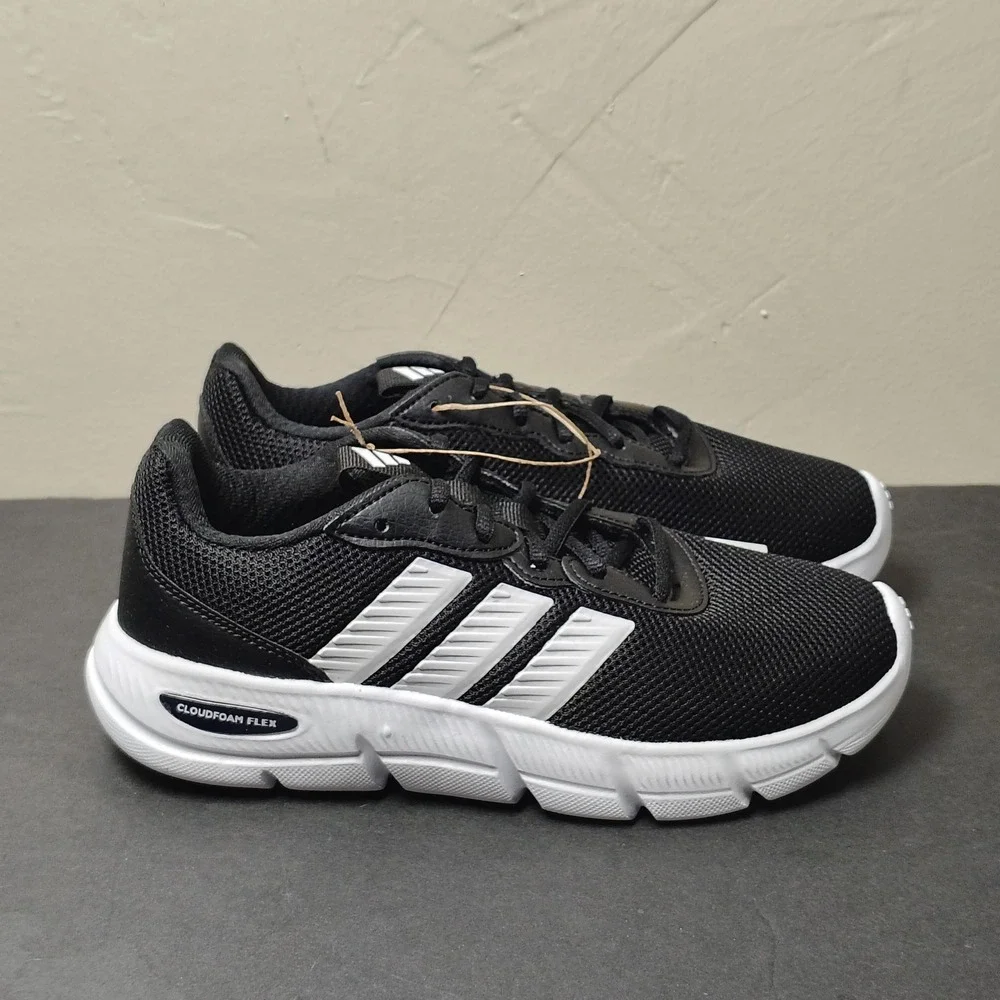 Adidas Cloudfoam Flex Women 6 Black HQ4960 Mesh Athletic Running Sneakers